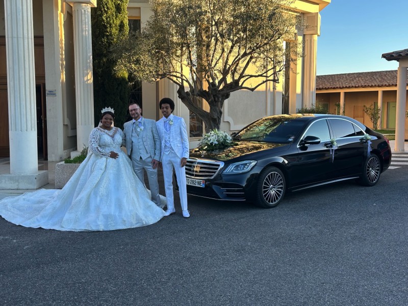 Mercedes class S Limousine avec chauffeur VTC haut de gamme pour vos mariages et célébrations sur Montpellier Hérault 34 Occitanie 