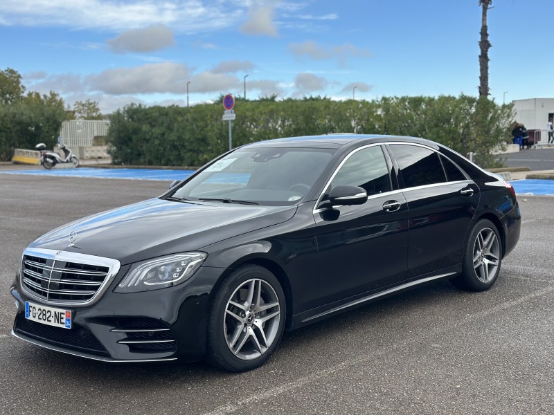 Mercedes class S limousine avec chauffeur VTC pour transfers privé sur Montpellier 34 Hérault Occitanie