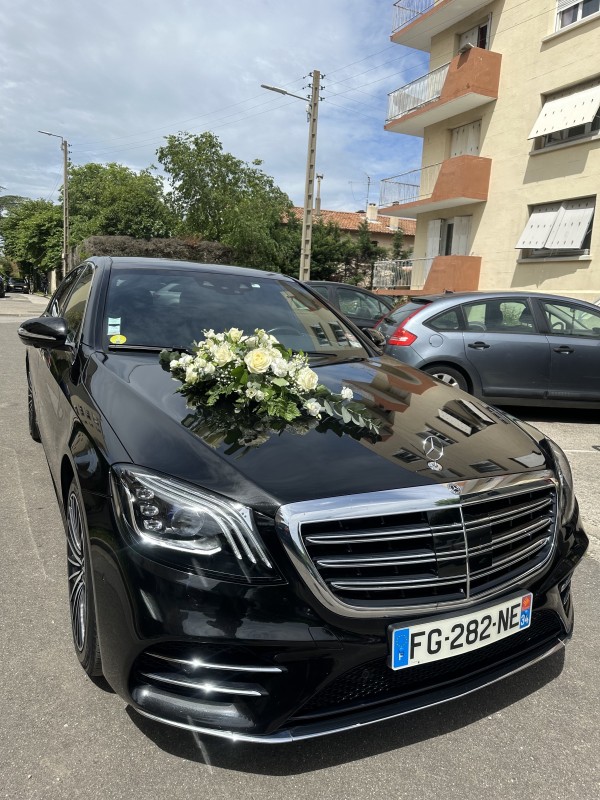chauffeur privé pour transport avec voiture de luxe pour mariage à Montpellier 34 Hérault Occitanie 