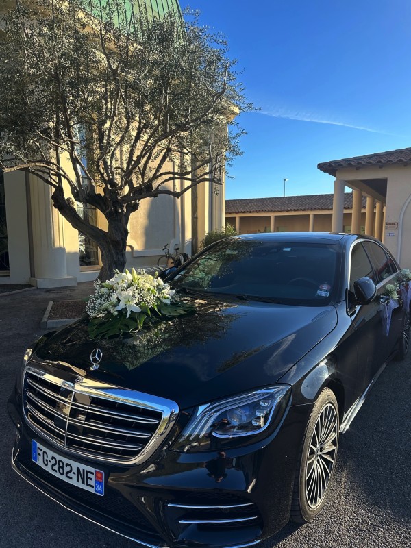 Mercedes Class S Limousine pour transport Mariage avec chauffeur premium sur Montpellier 34 Hérault Occitanie