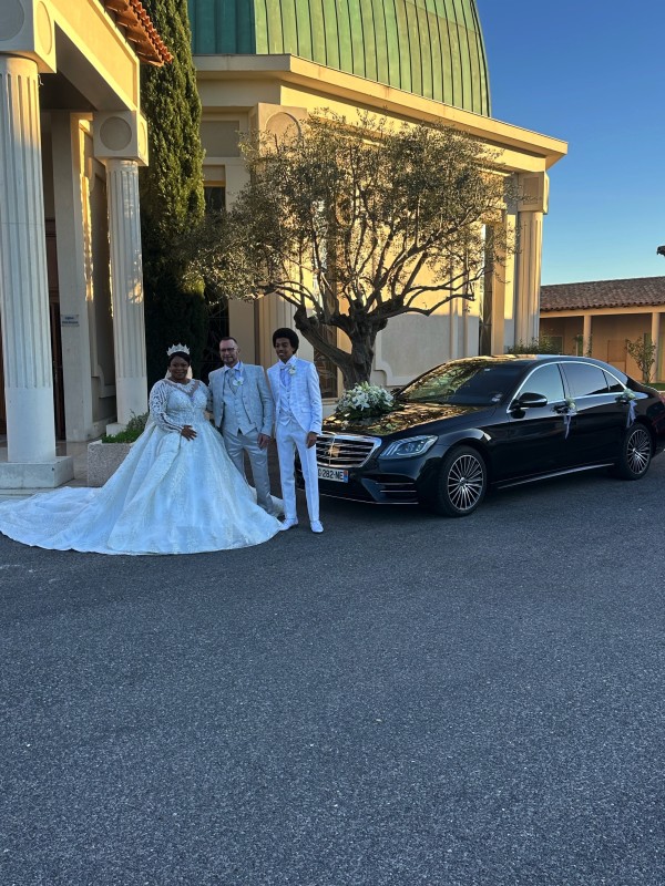 Drivers for your wedding, baptisms and receptions with Mercedes S Klass at Montpellier 34 Hérault Occitanie.